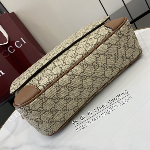 Gucci專櫃古馳最新款Emblem系列男士單肩斜挎包 jh2590型號：821154